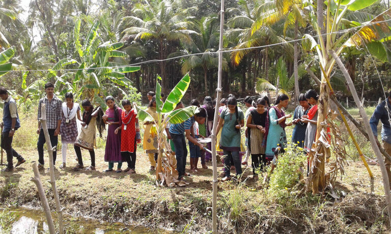 N.S.S Volunteers experiencing Organic Farming – at Banjara Farms